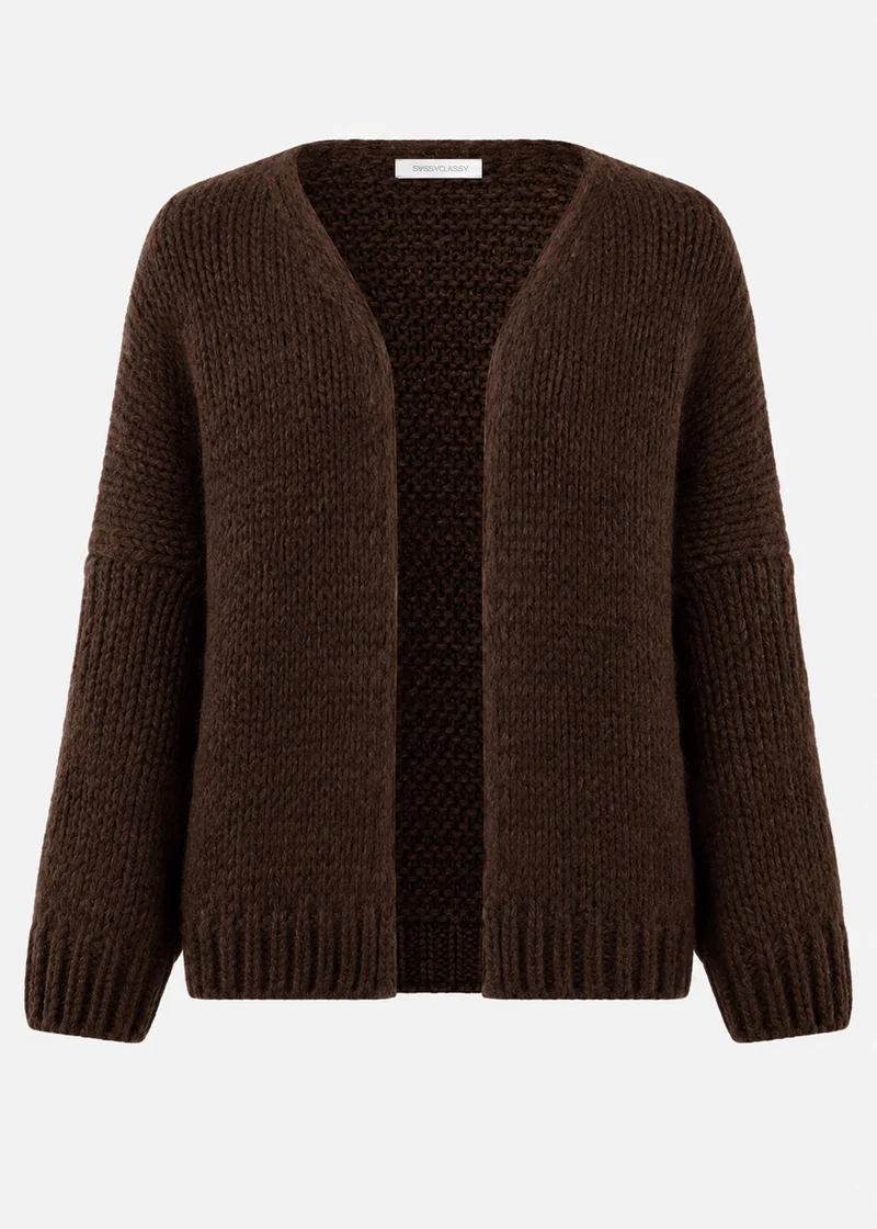 Oversize Cardigan - dunkelbraun