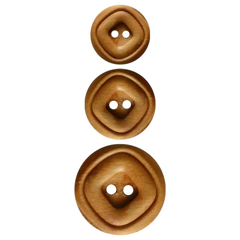 Holzknopf mit Doppelrand