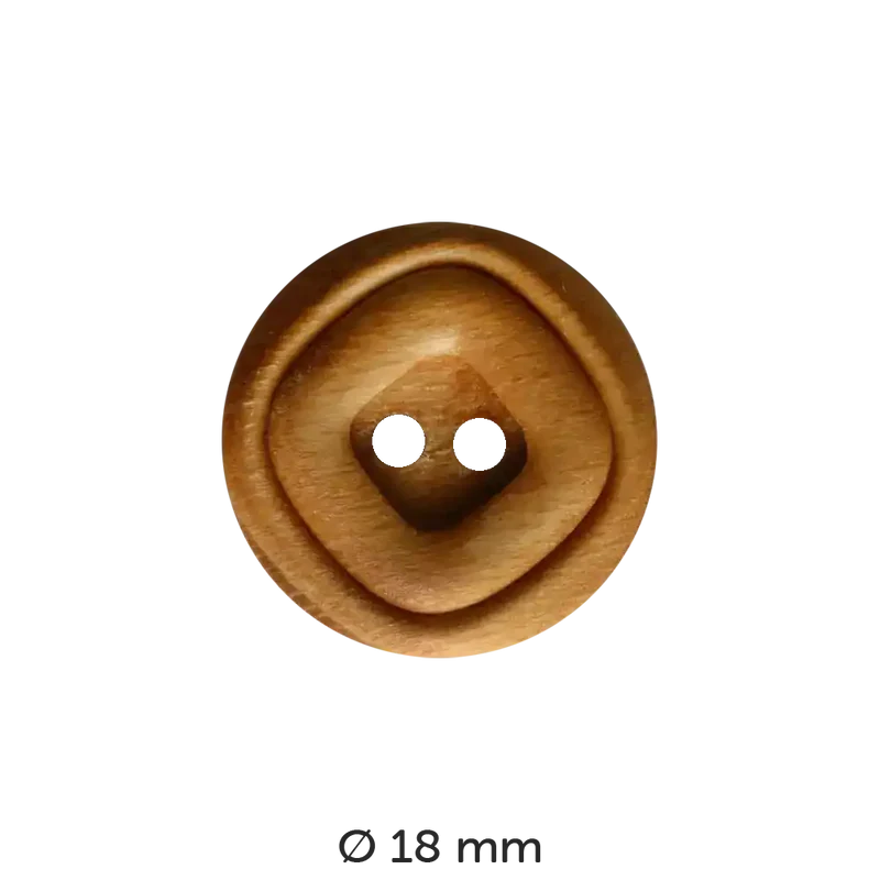 Holzknopf mit Doppelrand