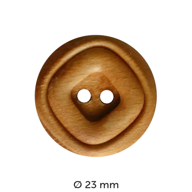 Holzknopf mit Doppelrand