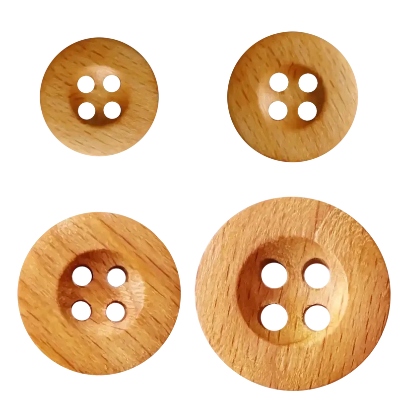 Holzknopf rund, 4-loch