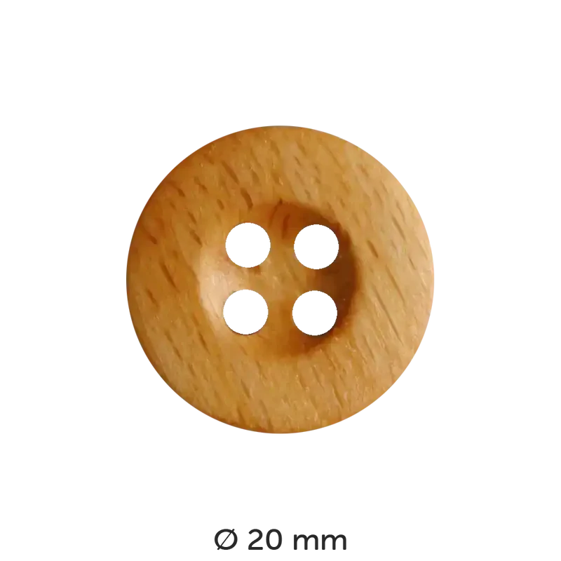 Holzknopf rund, 4-loch