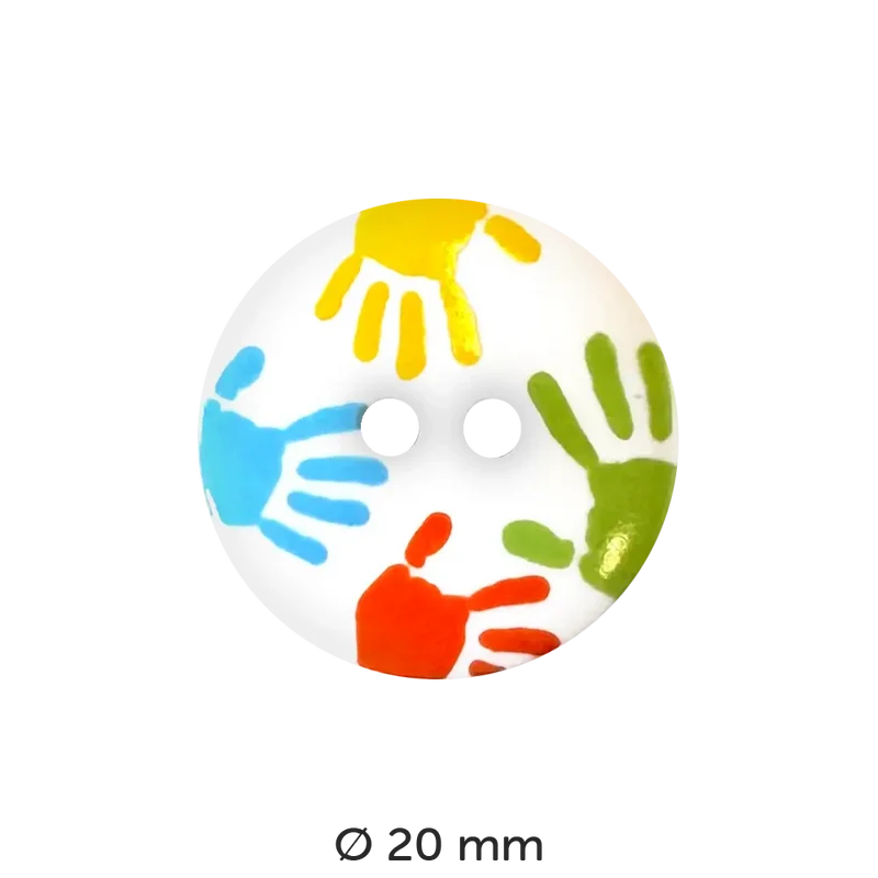 Kinderknopf rund, mit Motiv