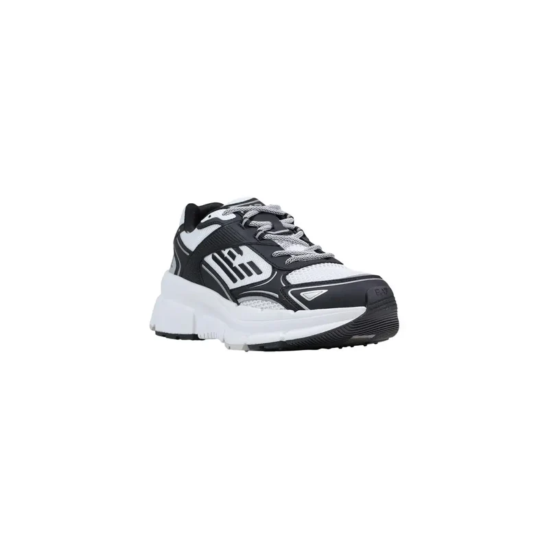 EA7 Herren Sneakers Schwarz Schnürsenkel Polyester-Schuhe