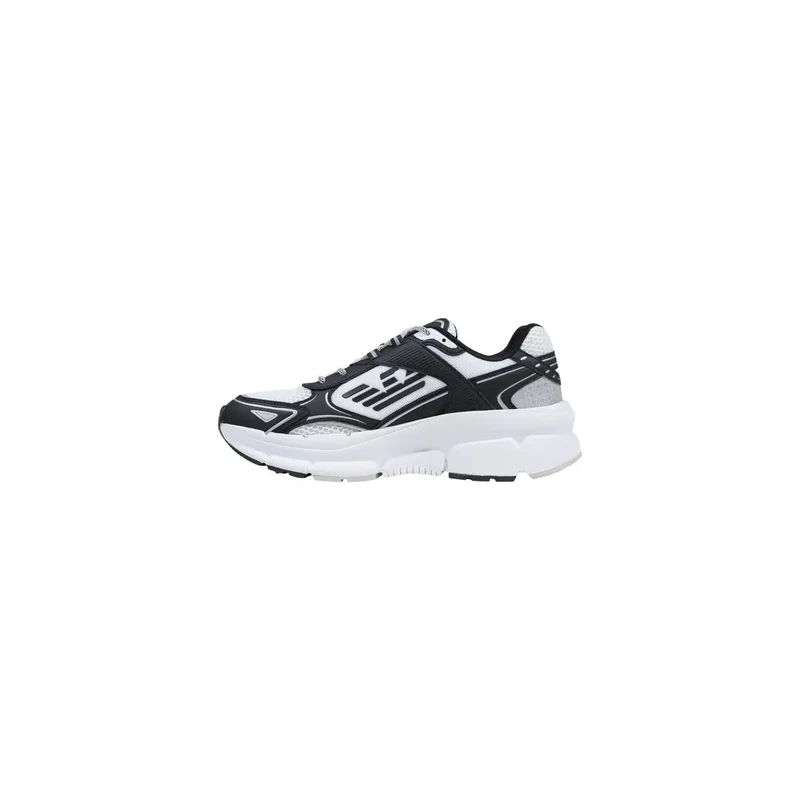 EA7 Herren Sneakers Schwarz Schnürsenkel Polyester-Schuhe