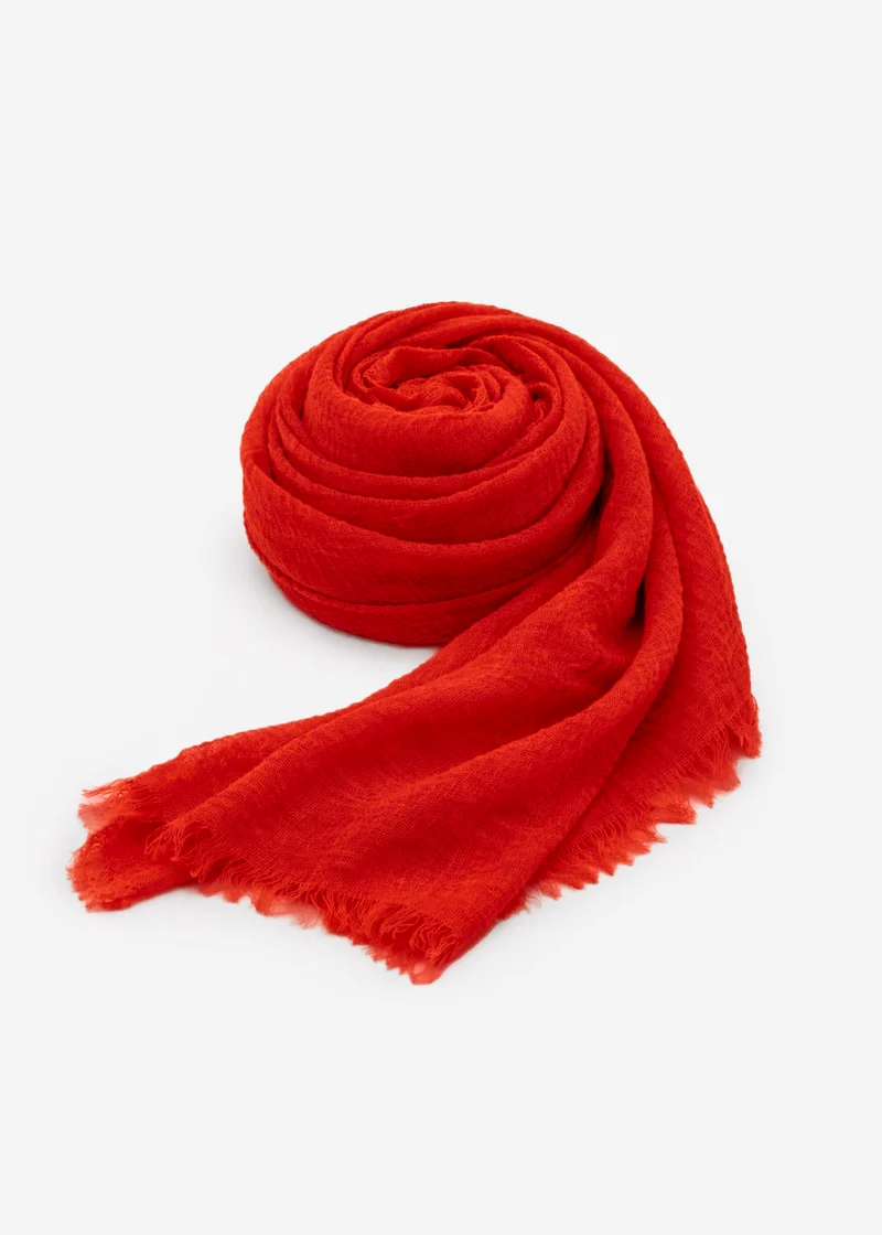 Musselin Schal - rot