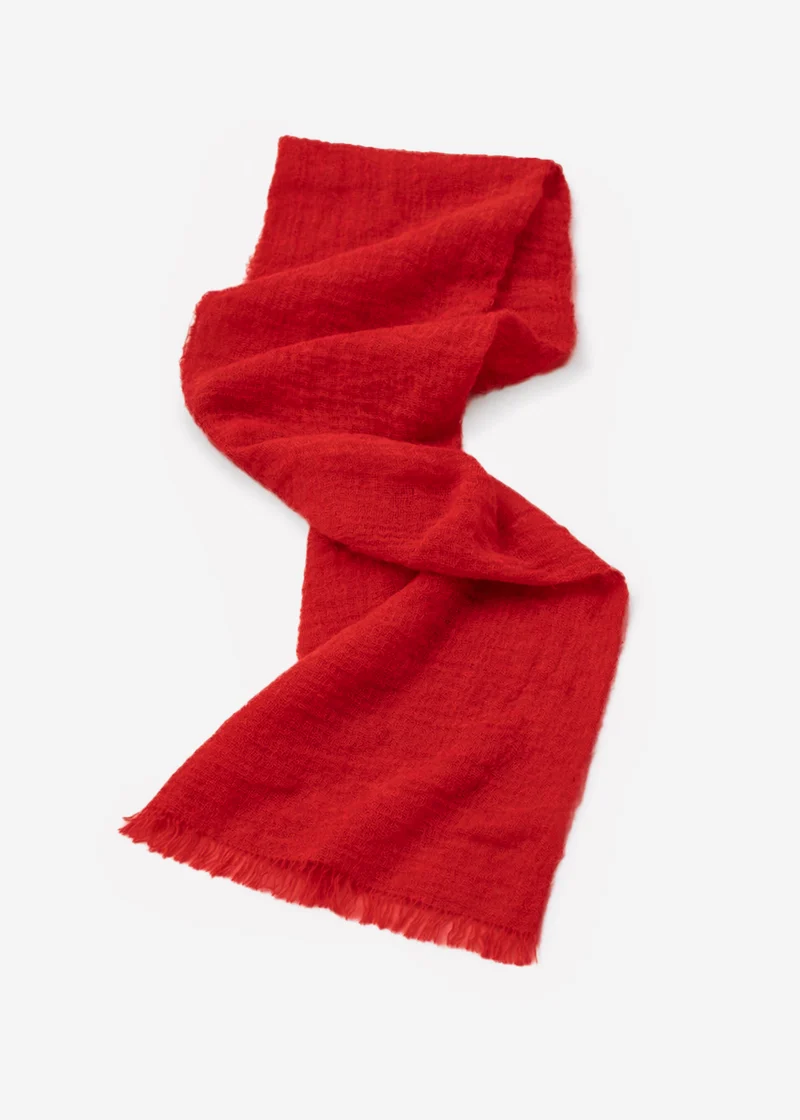 Musselin Schal - rot