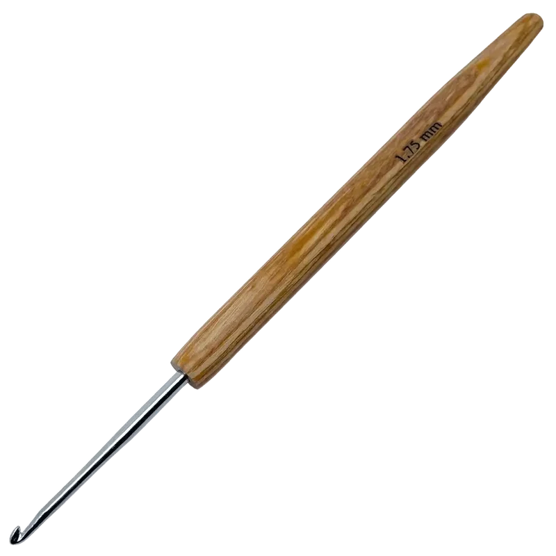 Aluminium Häkelnadel mit Holzgriff