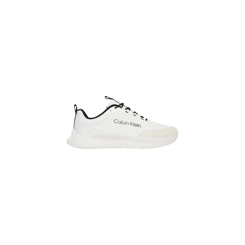 Calvin Klein Herren weiße Polyester-Schnürsneakers