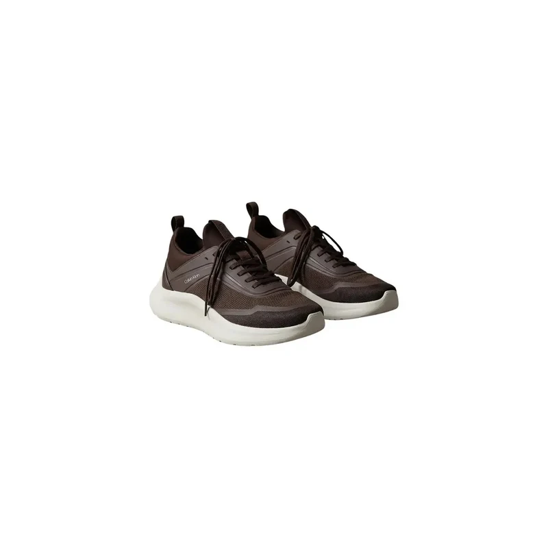 Calvin Klein Herren braune Schnürschuhe aus Spitze aus Polyester 100