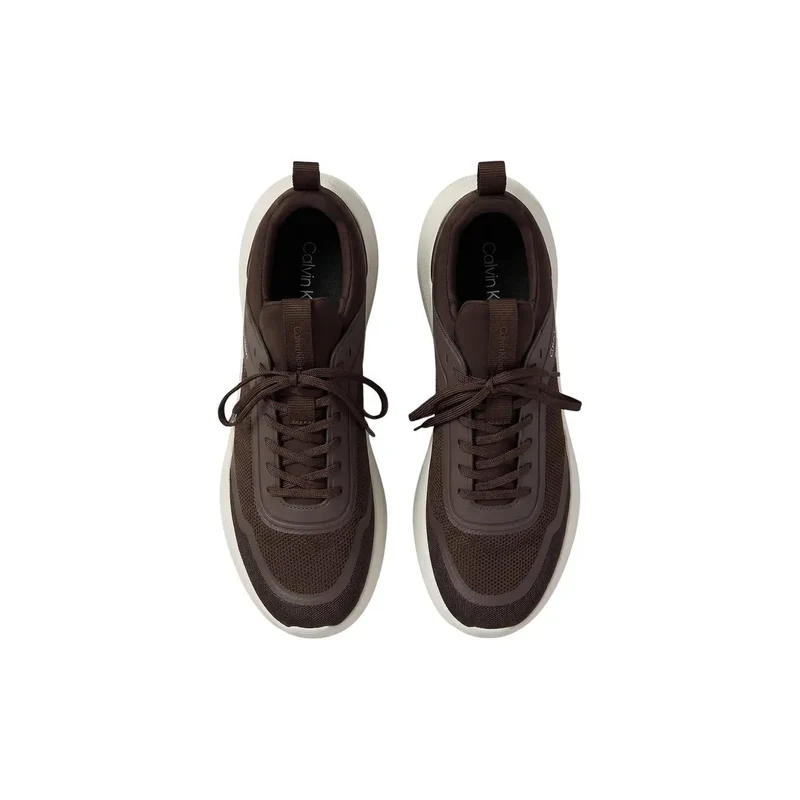 Calvin Klein Herren braune Schnürschuhe aus Spitze aus Polyester 100