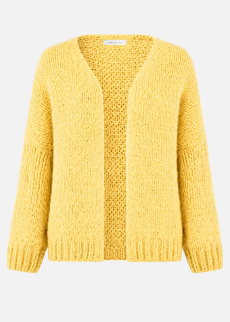Oversize Cardigan - buttergelb