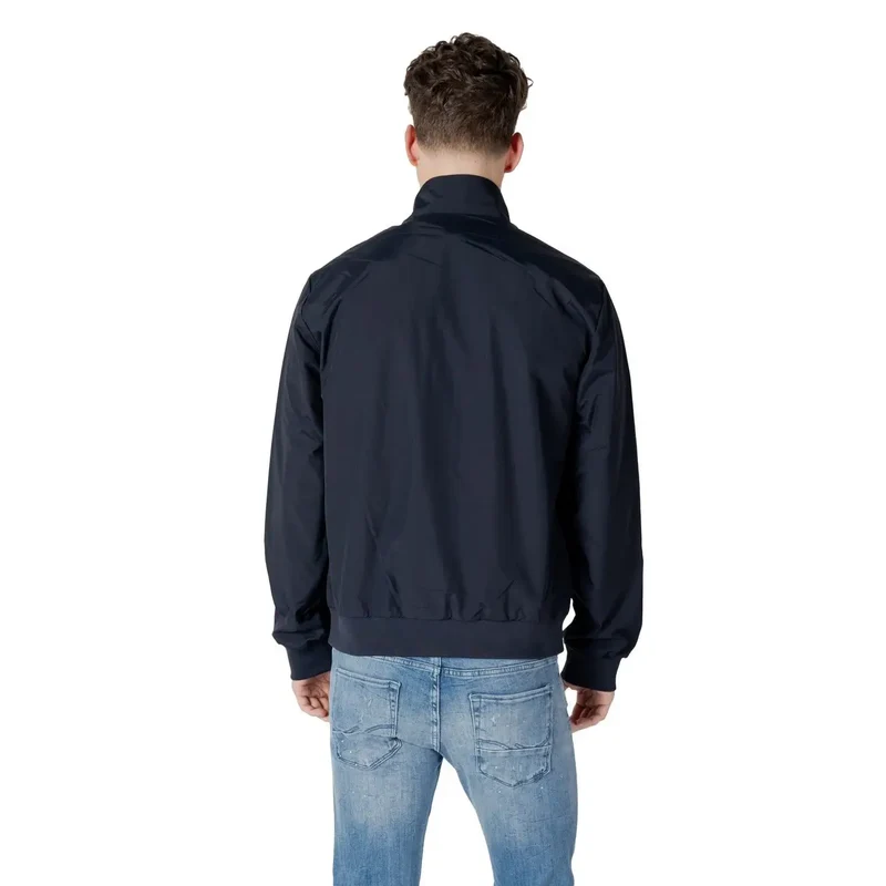 EA7 Herrenblazer, blau, Reißverschluss, Rollkragen, Jacke aus Polyamid
