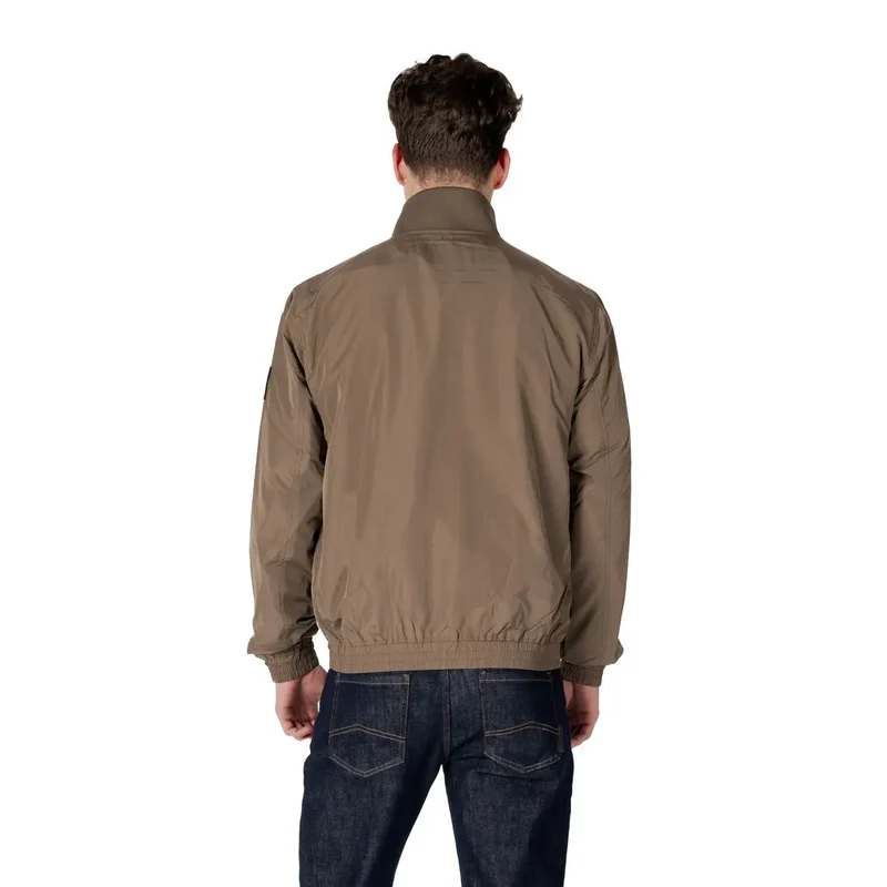Calvin Klein Jeans Herren Grünes Reißverschluss-Blazer aus langem Polyamid