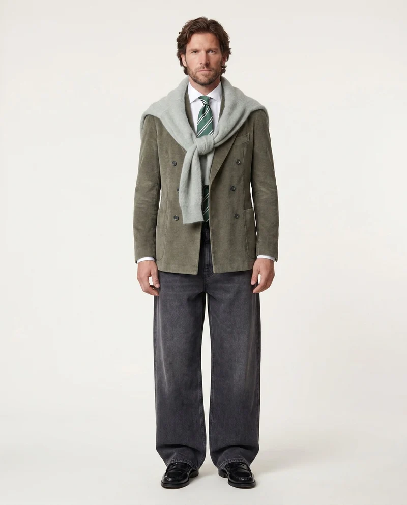 Blazer in velluto a coste