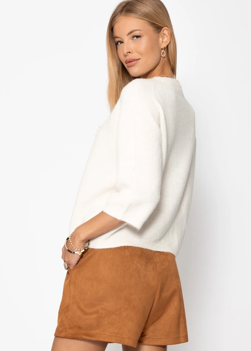 Strickoberteil - offwhite