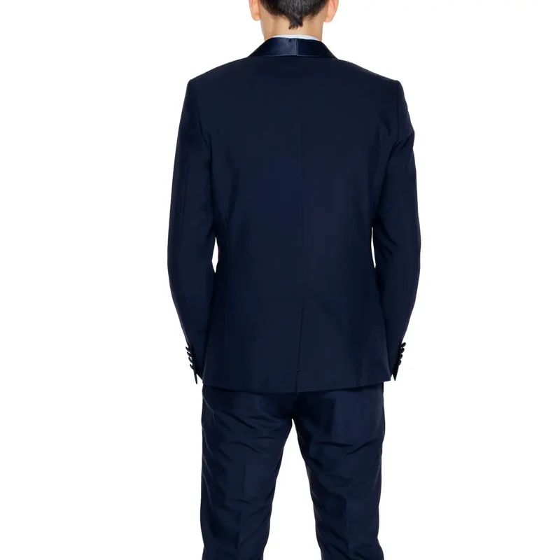 Antony Morato Men Blue Reverskragen Lange Blazerjacke