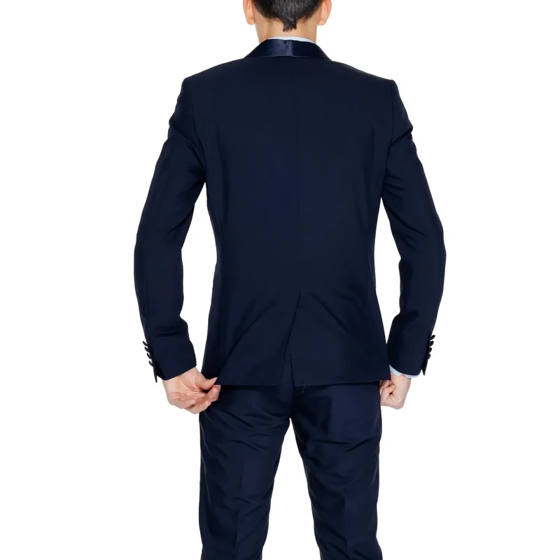 Antony Morato Men Blue Reverskragen Lange Blazerjacke