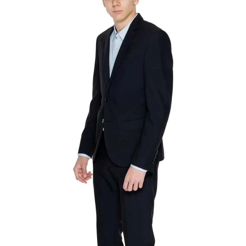 Antony Morato Herren-Blazer mit Revers aus schwarzem Polyester-Mischgewebe