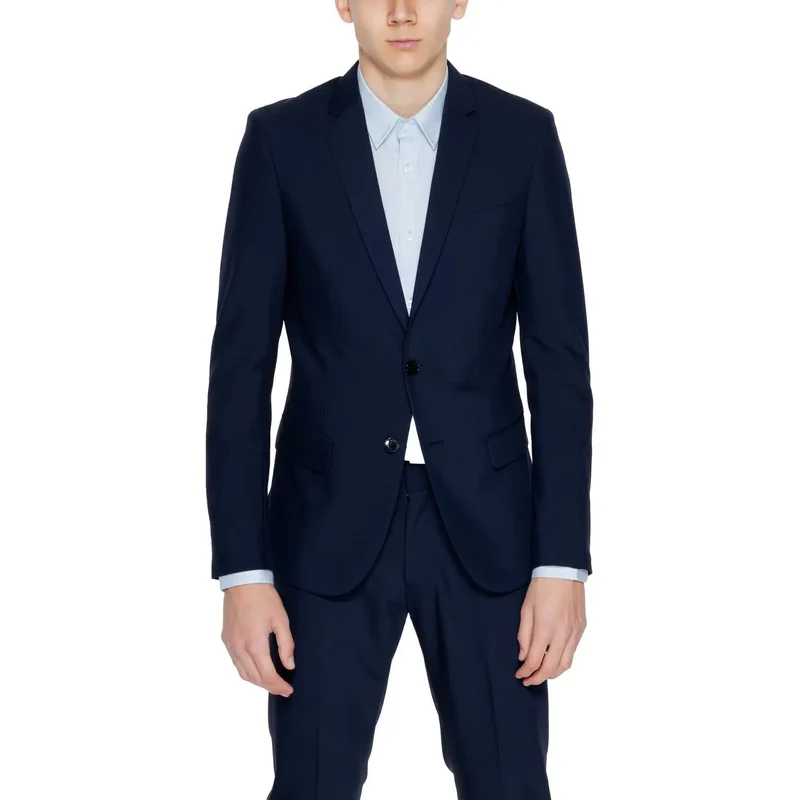 Antony Morato Herren-Blazer mit Revers aus schwarzem Polyester-Mischgewebe