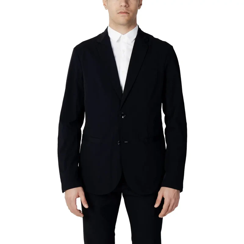 Armani Exchange Herren Baumwollsakko Blau Reverskragen 8NZG49