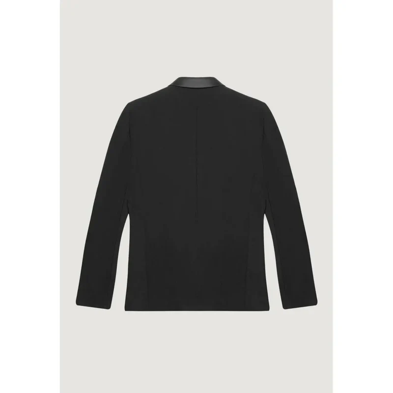 Antony Morato Herren Black Slim-Fit-Sakko mit Reverskragen
