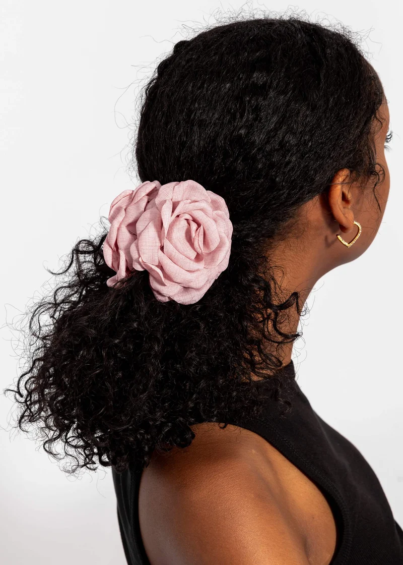 Blumen Haarklammer - rosa