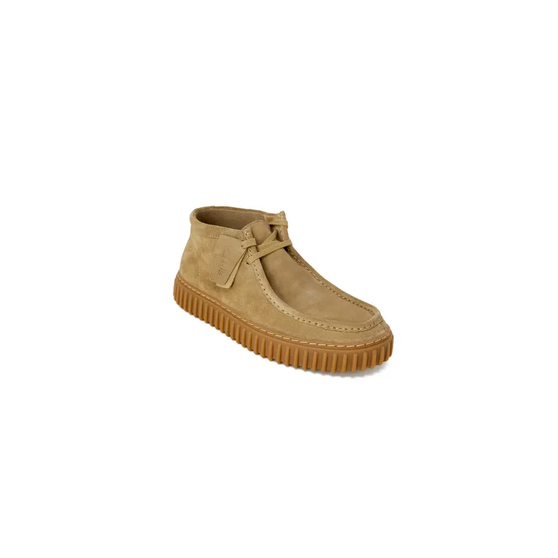 Clarks Herren Schnürschuhe Beige Leder Größe 3,5