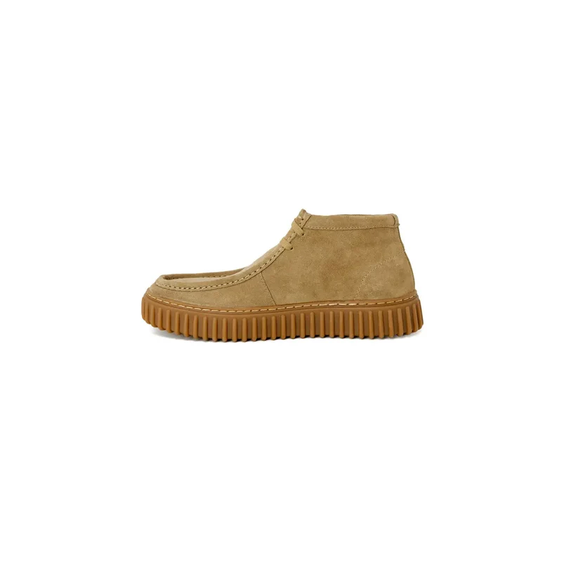 Clarks Herren Schnürschuhe Beige Leder Größe 3,5