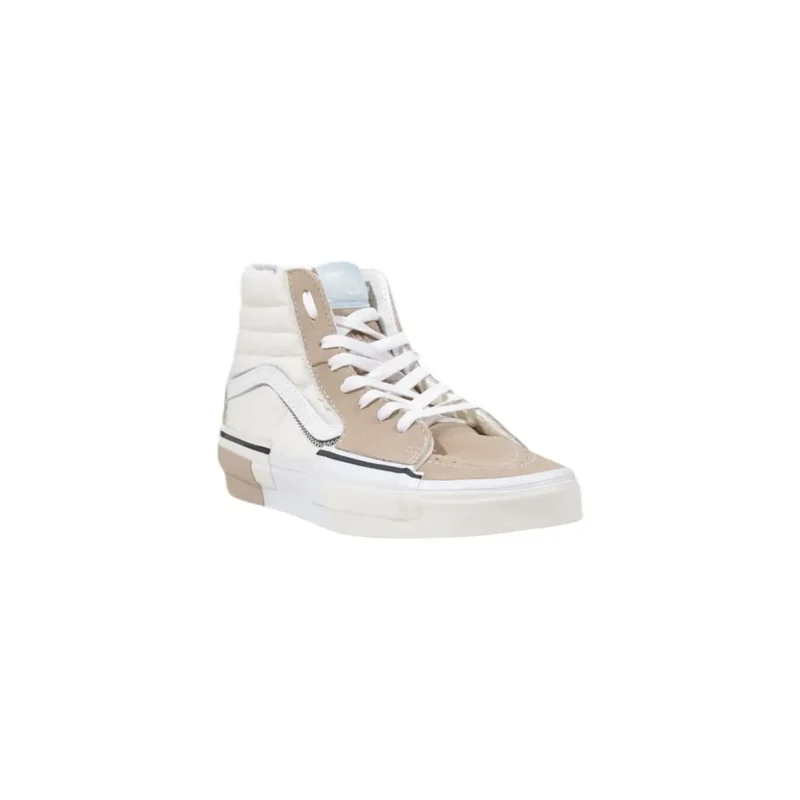 Herren-Sneaker aus beigefarbenem Leder mit Gummisohle, Größe 10