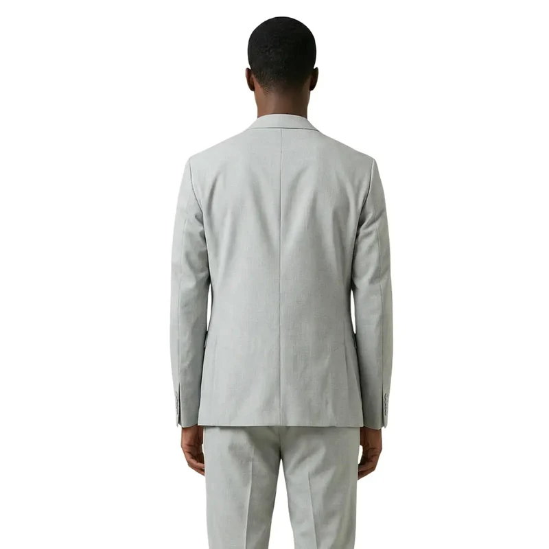 Antony Morato Herren-Grau Polyester-V-Ausschnitt-Sakko mit Revers