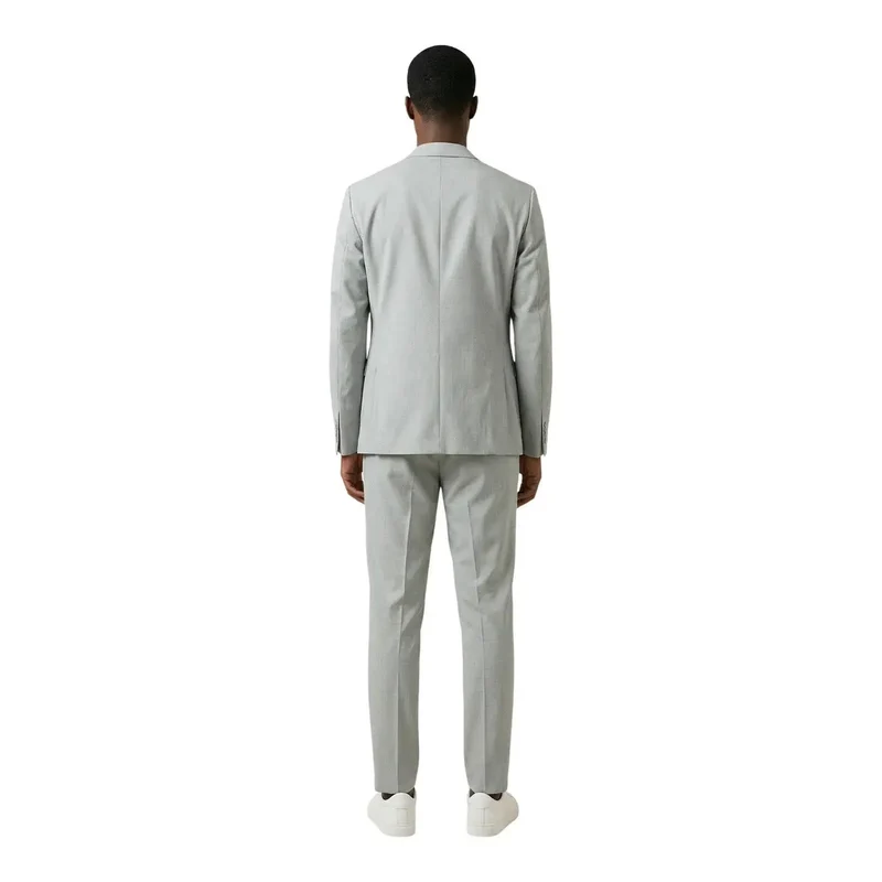 Antony Morato Herren-Grau Polyester-V-Ausschnitt-Sakko mit Revers