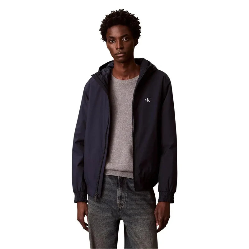 Calvin Klein Jeans Herren gefütterter Hoodie-Blazer aus blauem Polyester