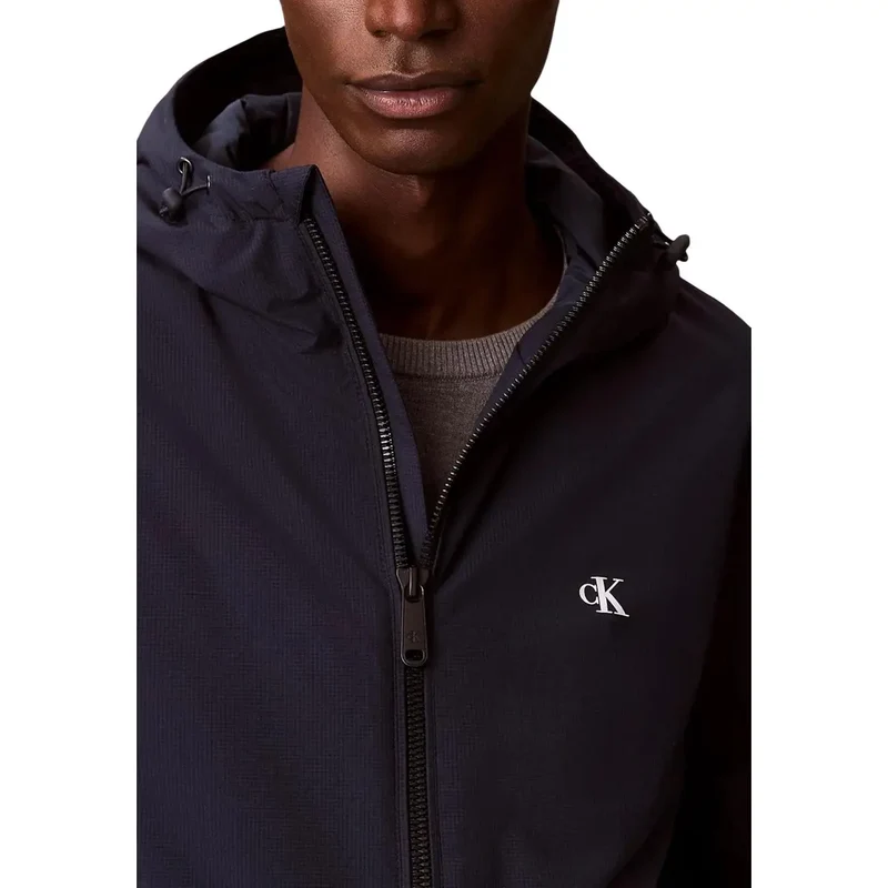 Calvin Klein Jeans Herren gefütterter Hoodie-Blazer aus blauem Polyester