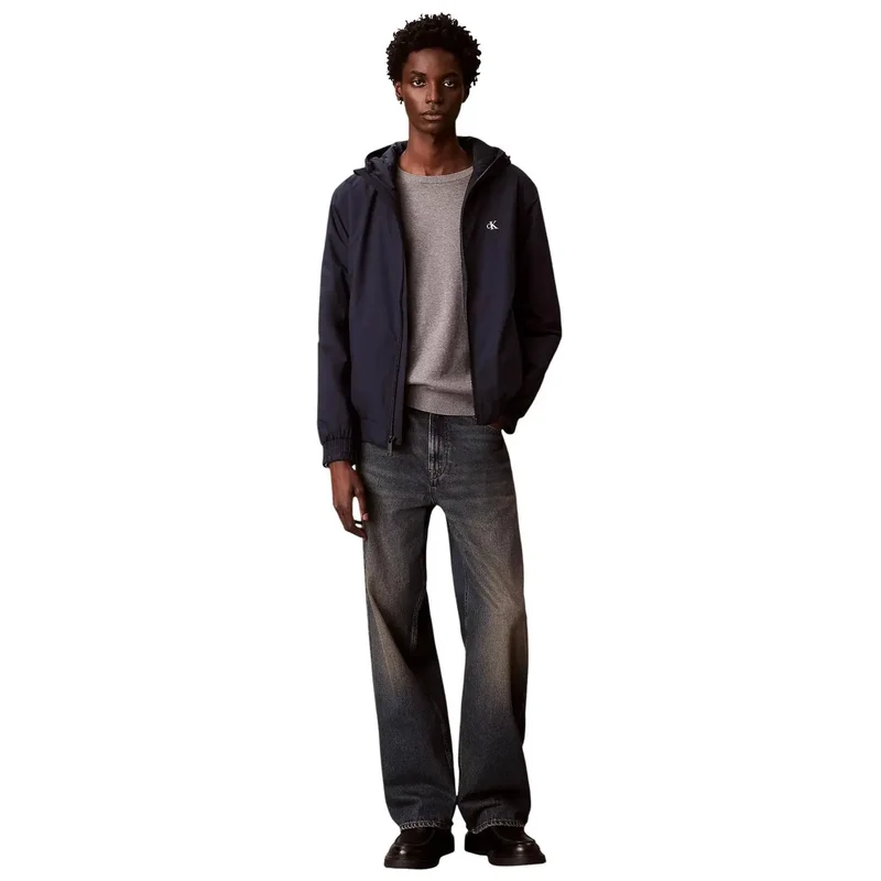 Calvin Klein Jeans Herren gefütterter Hoodie-Blazer aus blauem Polyester