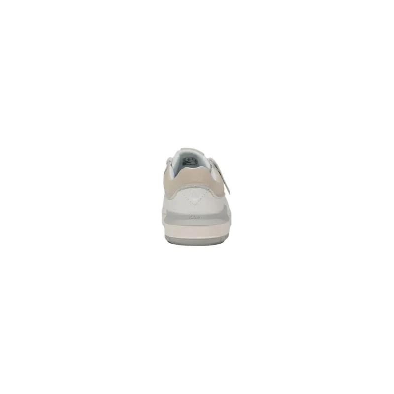 Clarks Herren weiße Ledersneaker mit Gummisohle 26181325