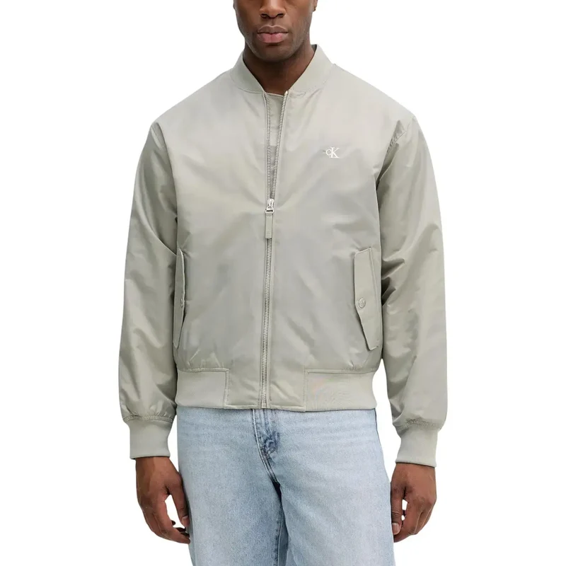 Calvin Klein Jeans Herren grünes Polyamid-Zip-Sakko