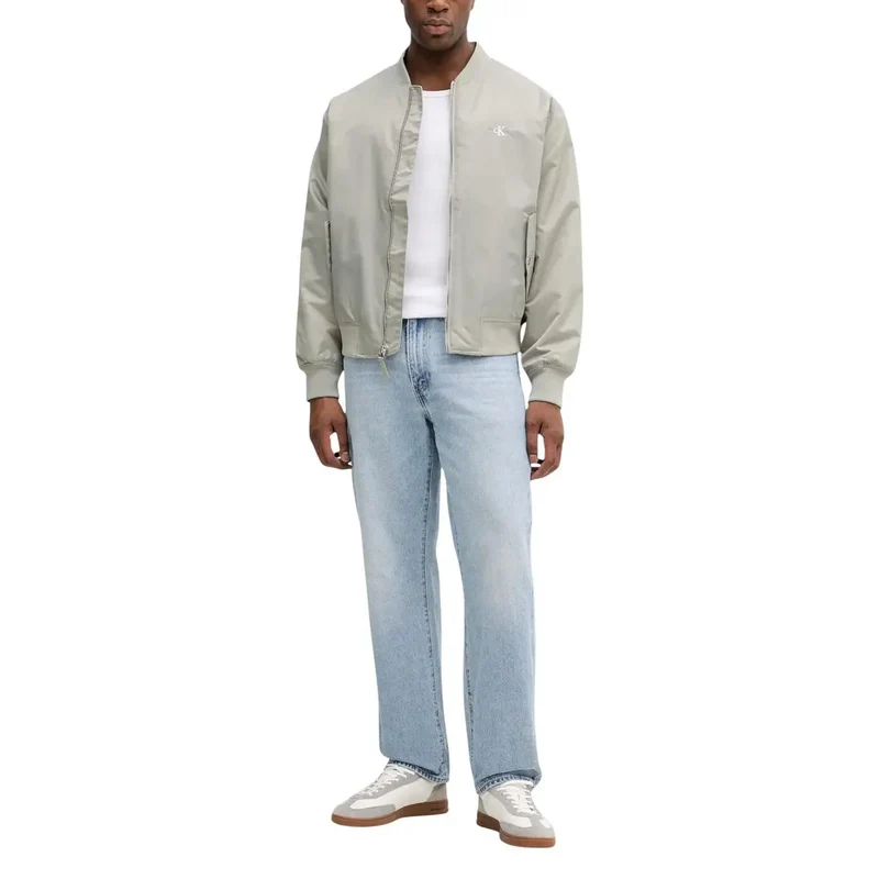 Calvin Klein Jeans Herren grünes Polyamid-Zip-Sakko