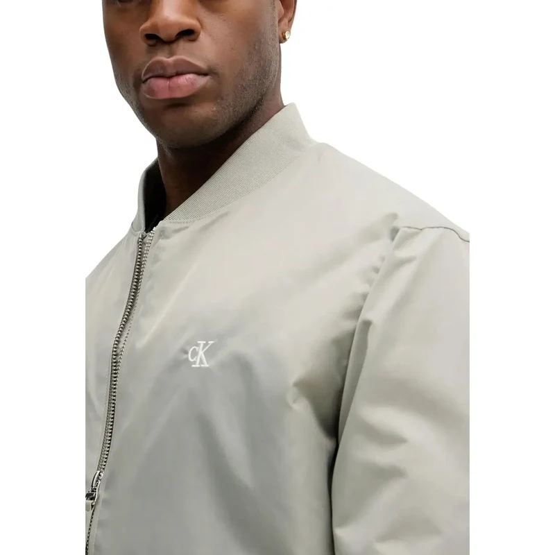 Calvin Klein Jeans Herren grünes Polyamid-Zip-Sakko