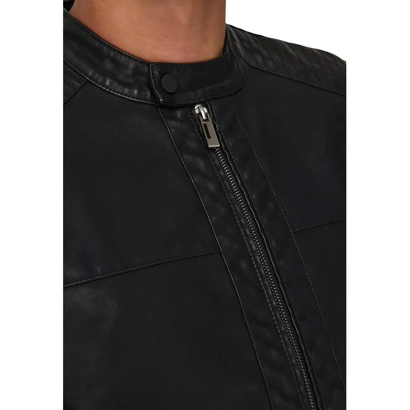 Only & Sons Herren Schwarzer Zipp-Blazer aus Polyester und Polyurethan