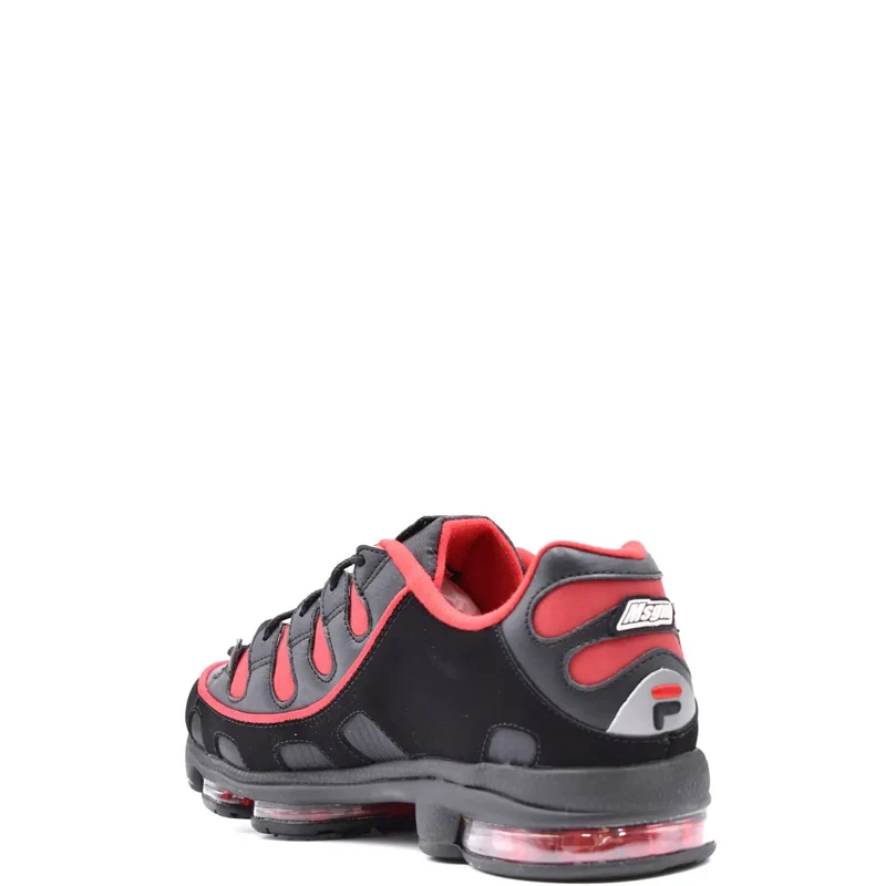 MSGM Herren-Sneaker aus schwarzem Leder und Nylon für Herbst und Winter