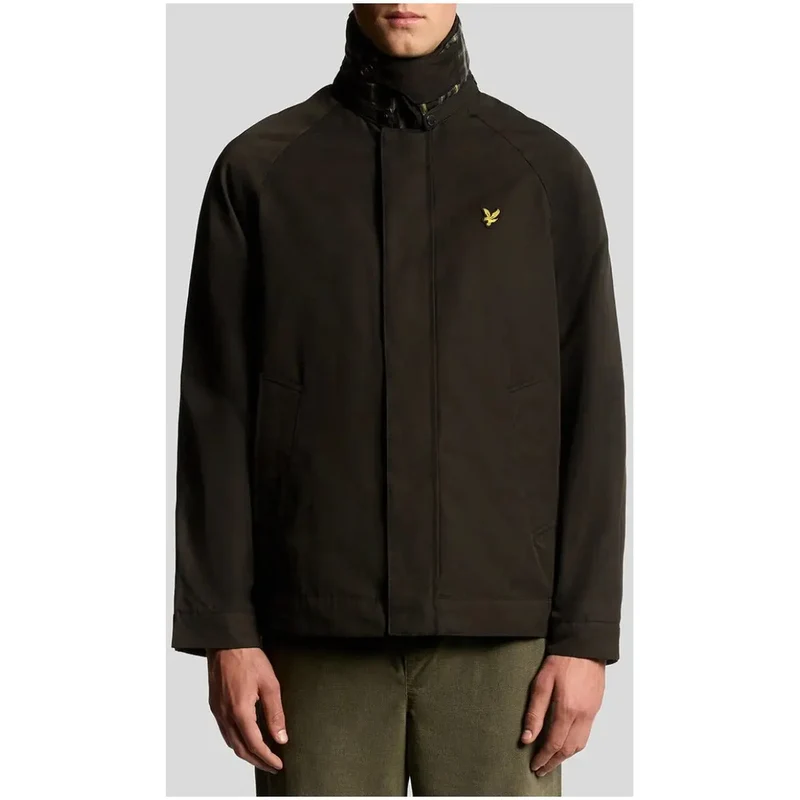 Lyle and Scott Herren Cotton Blend Zip-Blazer Schwarz JK2308V