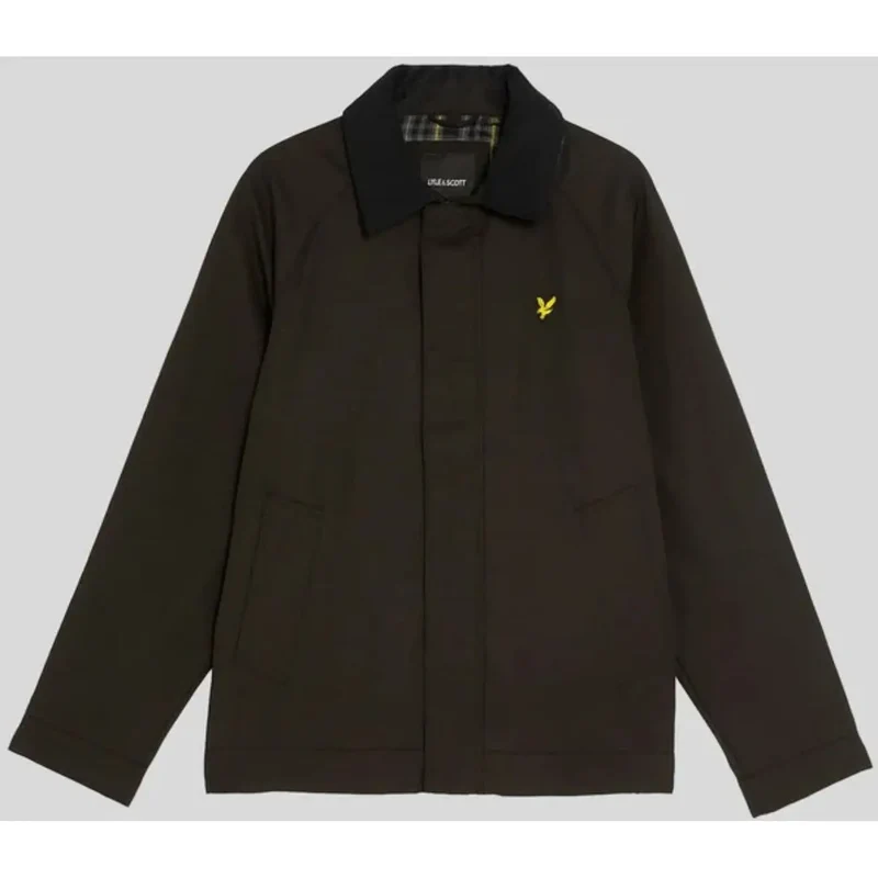 Lyle and Scott Herren Cotton Blend Zip-Blazer Schwarz JK2308V