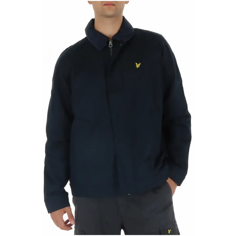 Lyle and Scott Herren Cotton Blend Zip-Blazer Schwarz JK2308V