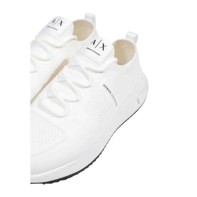Armani Exchange Herren weiße sportliche Sneakers aus Polyester