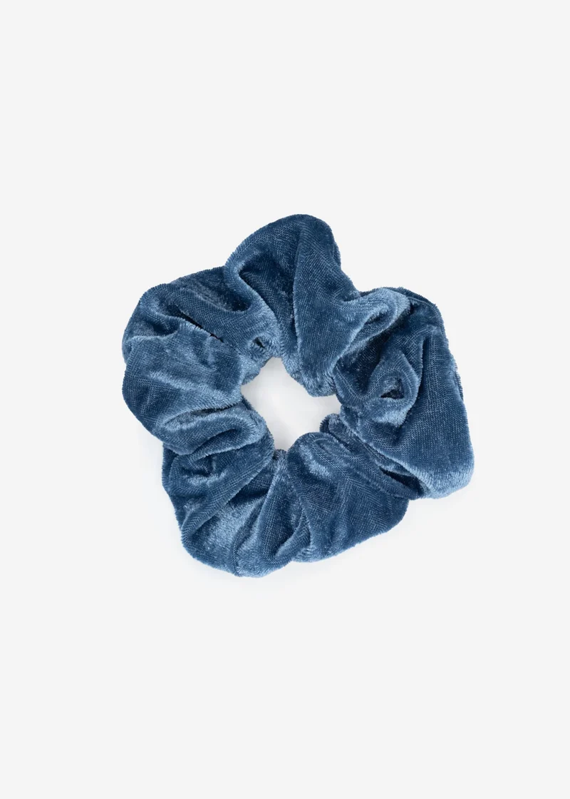 Scrunchie aus Velvet - blau