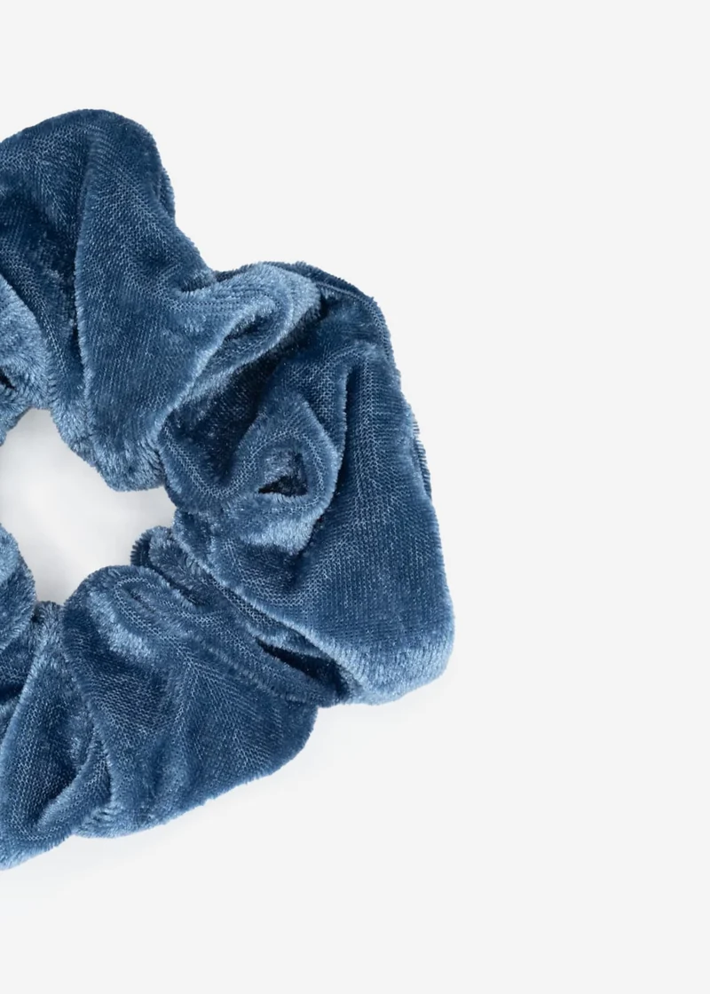 Scrunchie aus Velvet - blau