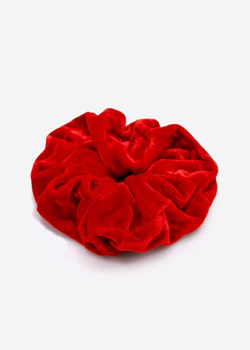 Scrunchie aus Velvet - rot