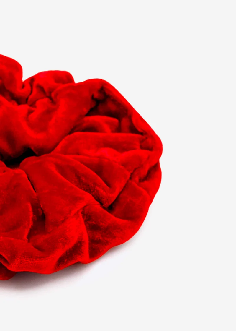 Scrunchie aus Velvet - rot