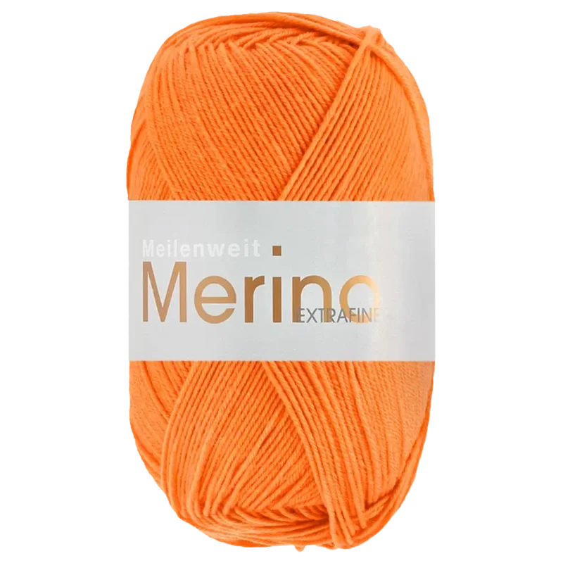 Meilenweit 100 Merino Extrafine Uni Sockenwolle